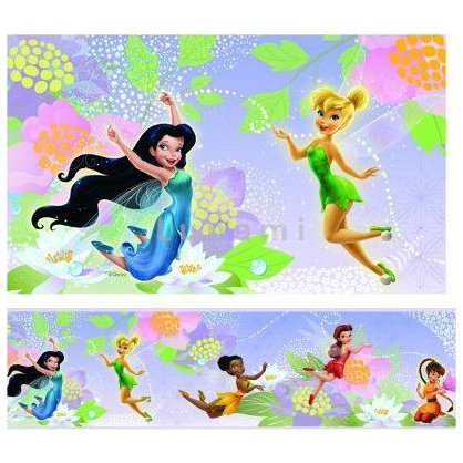 Samolepící Disney bordury pro dívky a holčičí dětské pokoje. Listela Víly.