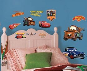 Samolepky Disney Cars. Obrázky Blesk McQueen a kamarádi.