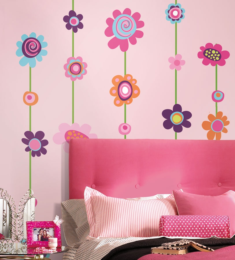 Samolepky Květinový závěs Samolepky Květiny - Květinový závěs (5 x 5cm - 25x22,5cm) samolepící dekorace obrázky nálepky RoomMates