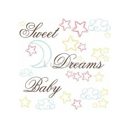 samolepky nápisy texty dekor Sweet Dreams Baby