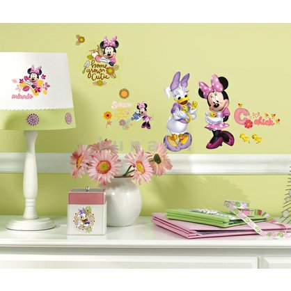 Samolepky Disney jako dekorace do dětské pokoje. Minnie a Daisy.