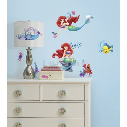 Dekorace pro dívčí pokoje. Obrázky Ariel - Malá mořská víla.