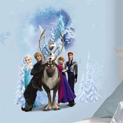 Dětské samolepící obrázky Disney Frozen. Samolepky Ledové království - Anna, Elsa, Kristof