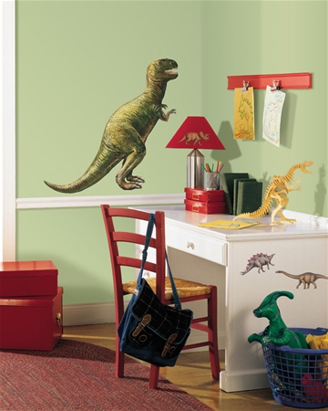 Samolepící dekorace Dinosaurus Samolepky dinosauři - Dekorační obrázky dinosaurů. DINOSAURUS 114, 3 cm x 107,9 cm. Nálepky pro děti RoomMates. Inspirace dětský dinosauří pokoj