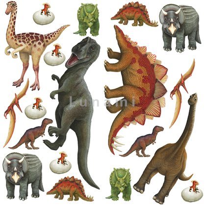 Samolepky na zeď dětského pokoje. Obrázky Dinosauři.
